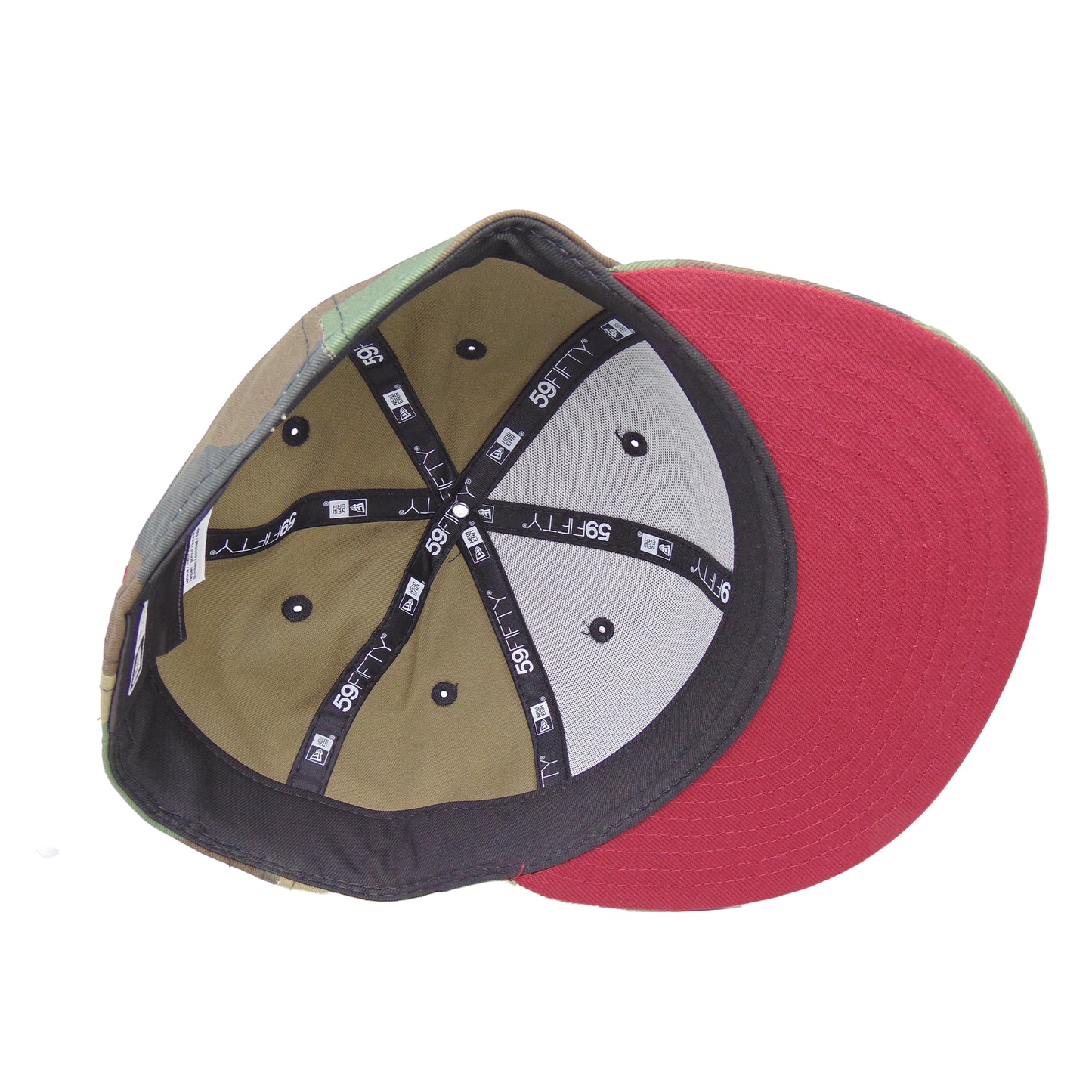 JustFitteds Crossed Bats 59FIFTY New Era Cap Camo Red