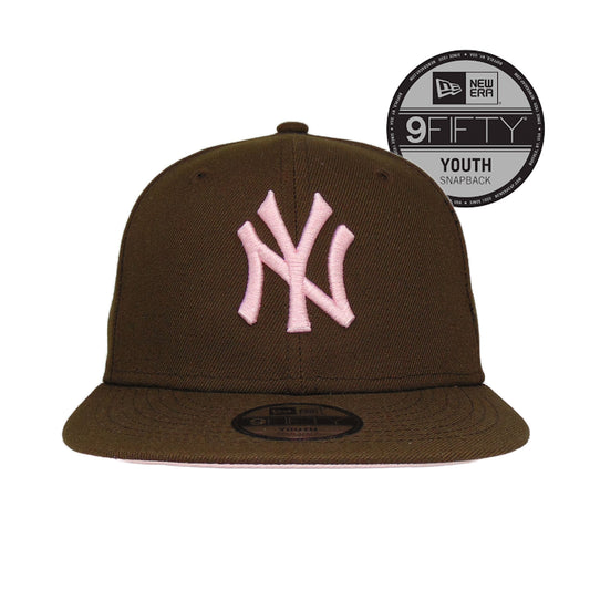 YOUTH New York Yankees Custom New Era Snapback Cap Brown