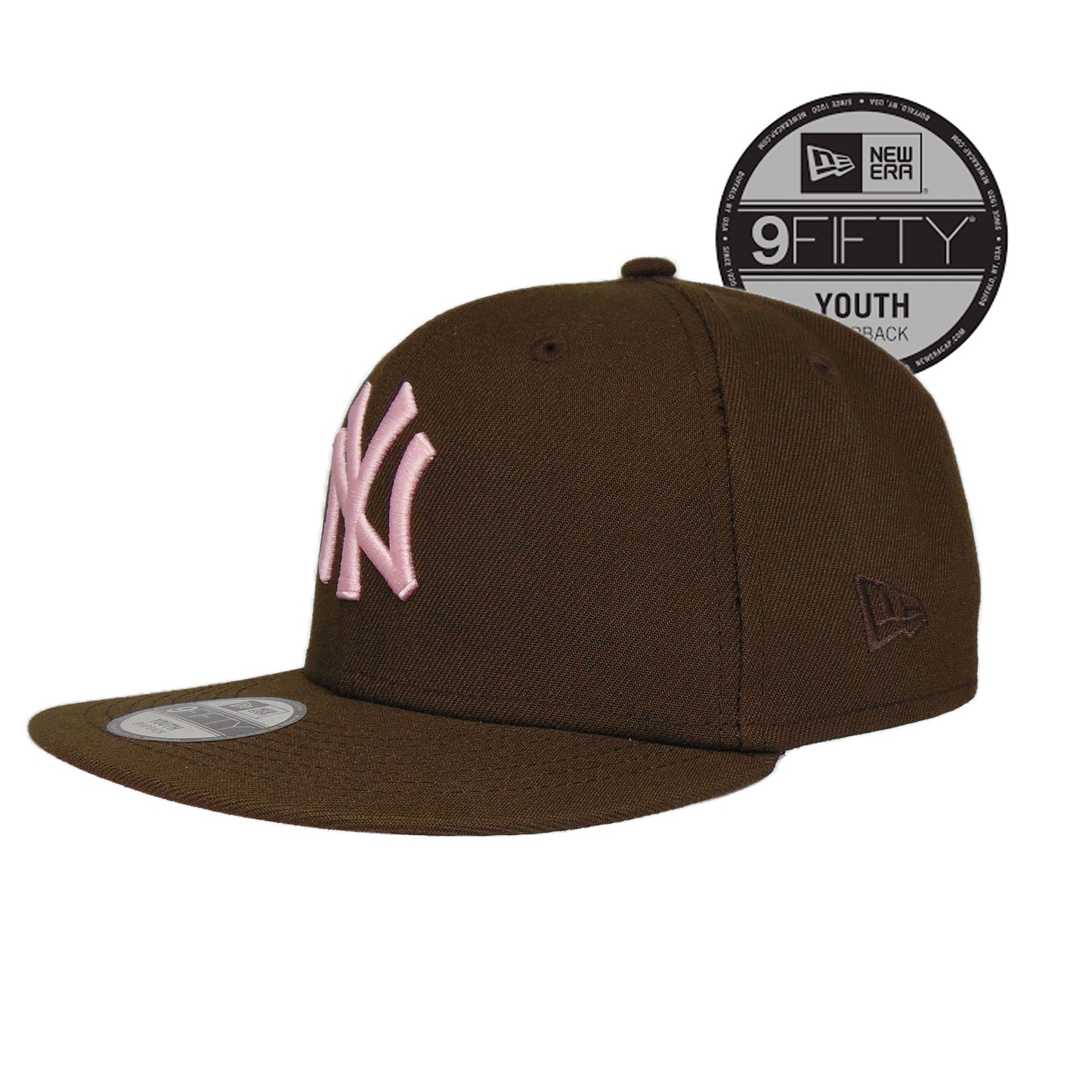 New York Yankees Custom YOUTH New Era Snapback Cap Brown