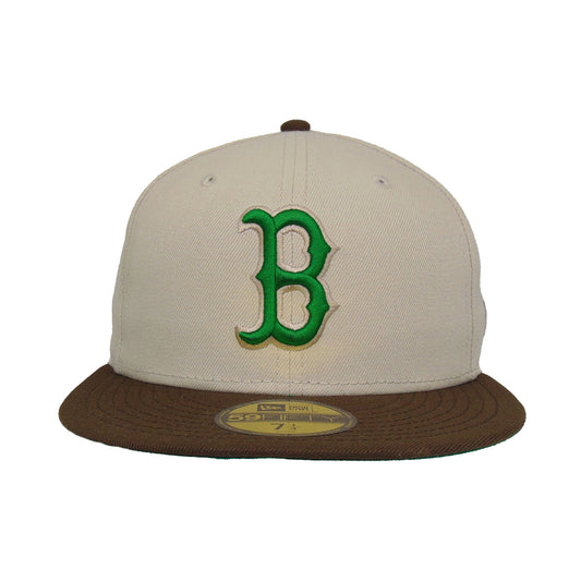 Boston Red Sox Custom New Era 59FIFTY Cap Stone Brown