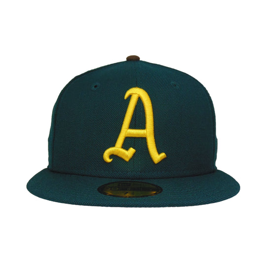 Philadelphia Athletics New Era 59FIFTY Cap Dk Green Wool