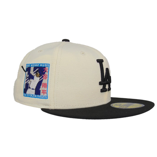 Los Angeles Dodgers Custom New Era 59FIFTY Cap Chrome Black