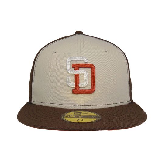San Diego Padres Custom 59FIFTY New Era Cap Stone Brown
