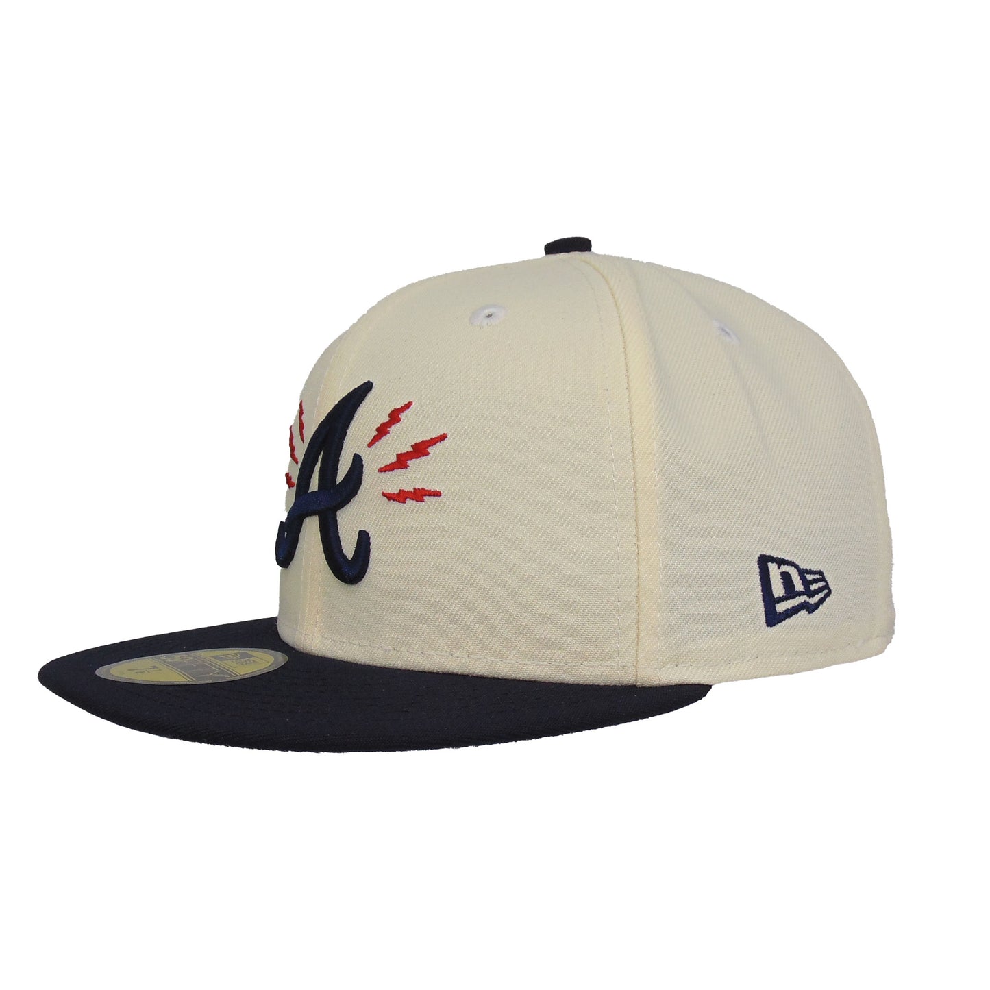 Atlanta Braves Custom New Era 59FIFTY Cap Chrome Navy