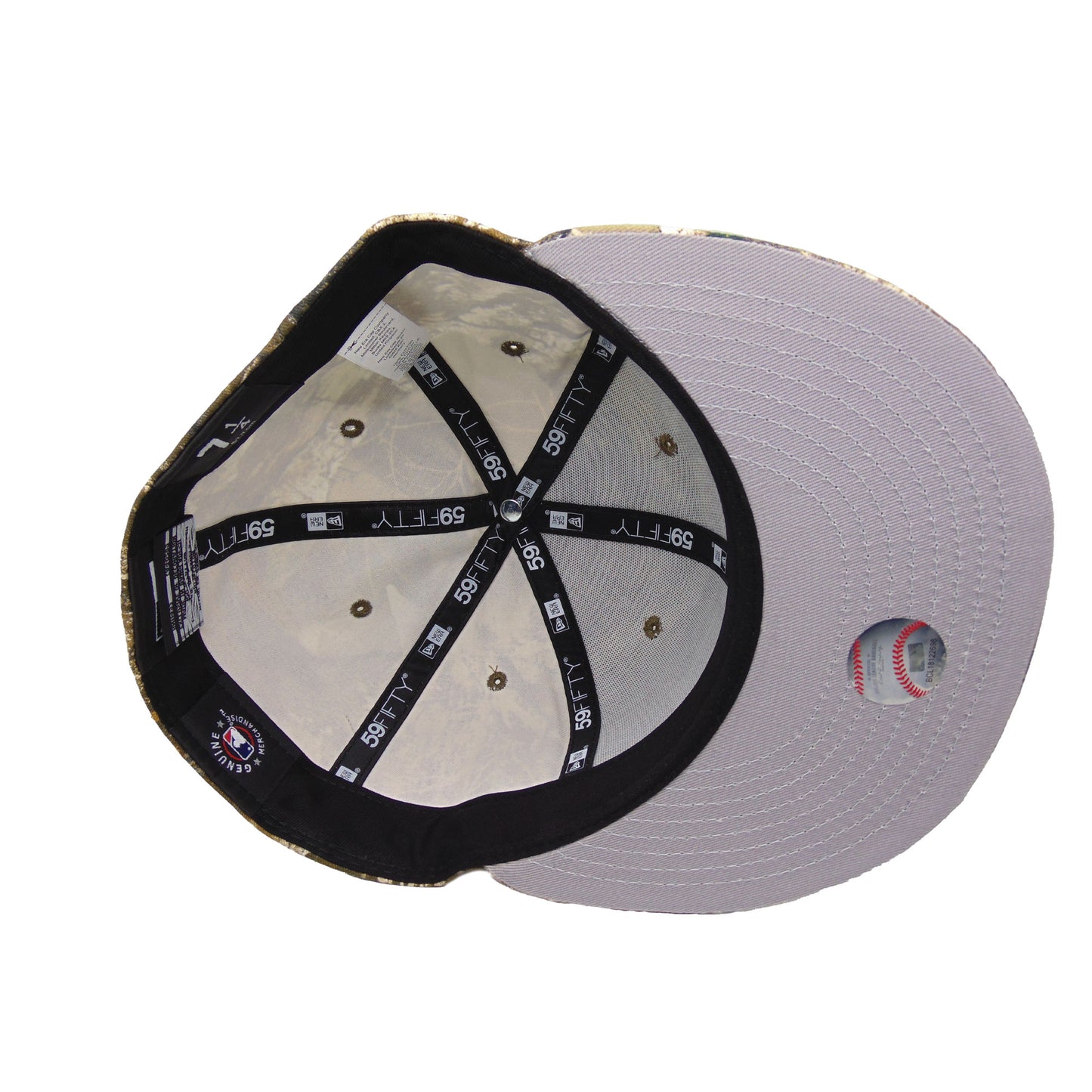 Los Angeles Dodgers Custom New Era 59FIFTY Cap Flip Realtree Edge brown Undervisor View