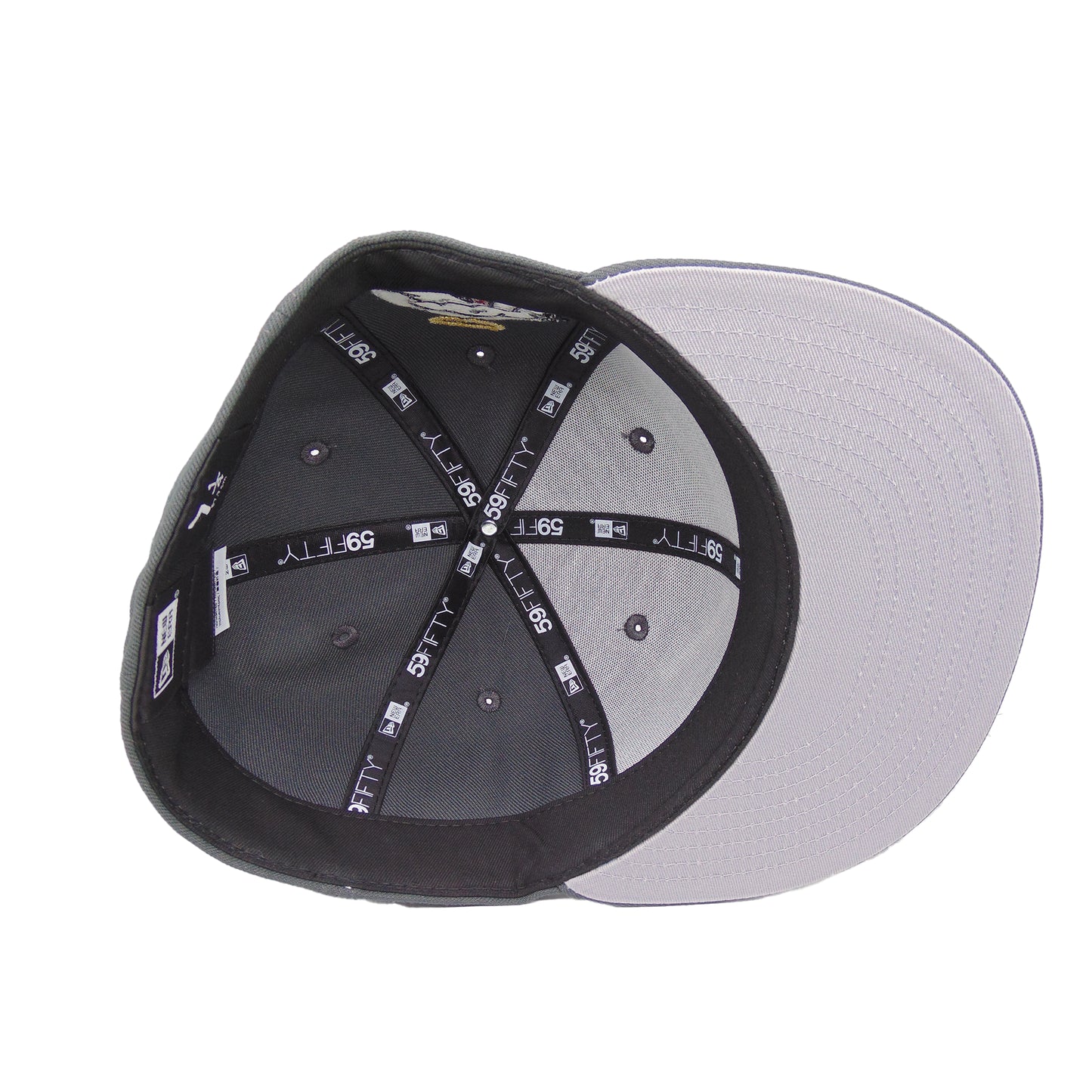 JustFitteds Crossed Bats Logo New Era 59FIFTY Cap Graphite Sheep
