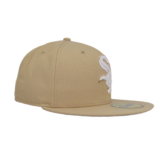 Chicago White Sox Custom New Era 59FIFTY Cap Camel Chainstitch