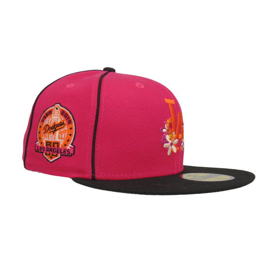 Los Angeles Dodgers Custom New Era 59FIFTY Cap Pink Floral
