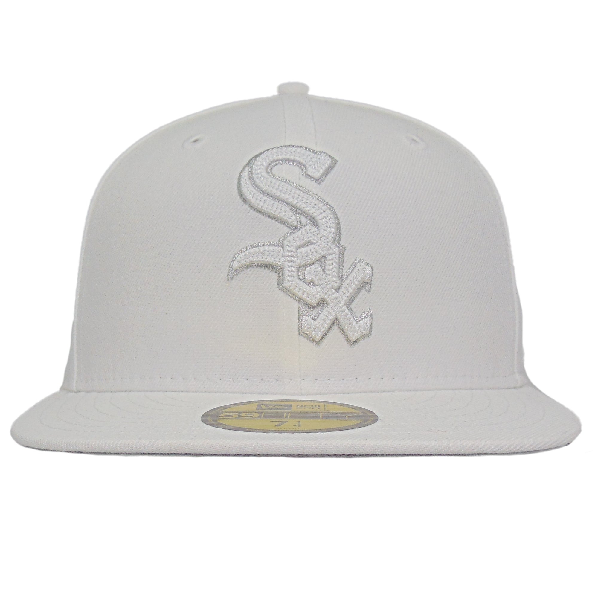 Chicago White Sox Custom New Era 59FIFTY Cap White Chainstitch
