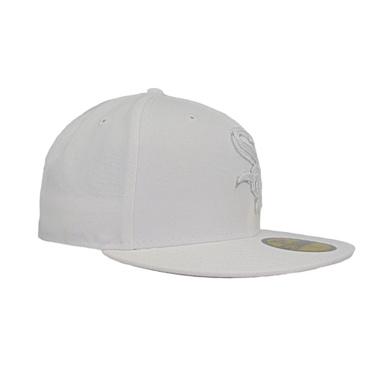 Chicago White Sox Custom New Era 59FIFTY Cap White Chainstitch