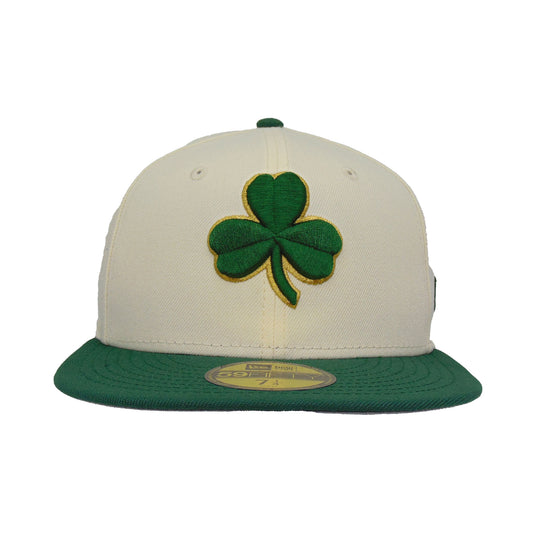 Boston Celtics Custom 59FIFTY New Era Cap Chrome green