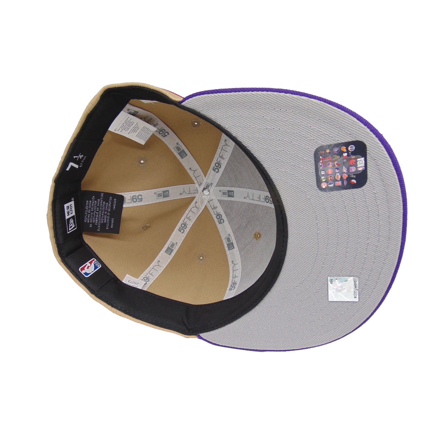 Los Angeles Lakers Custom New Era 59FIFTY Cap Camel Purple