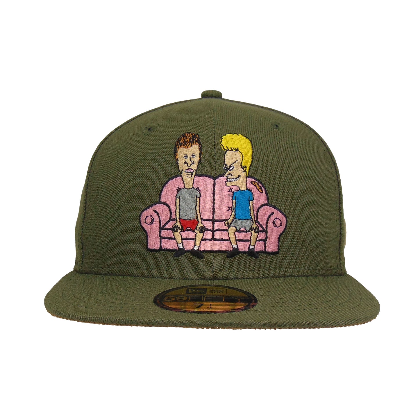 Beavis&Butthead Custom New Era 59FIFTY Cap olive