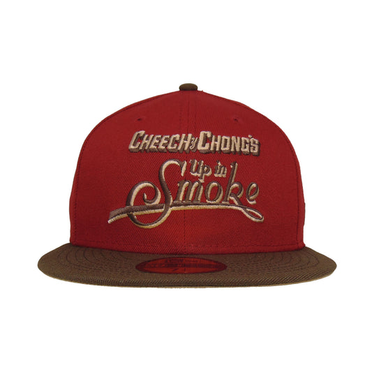 CHEECH & CHONG "Up in Smoke" Custom New Era 59FIFTY cap Brick Red