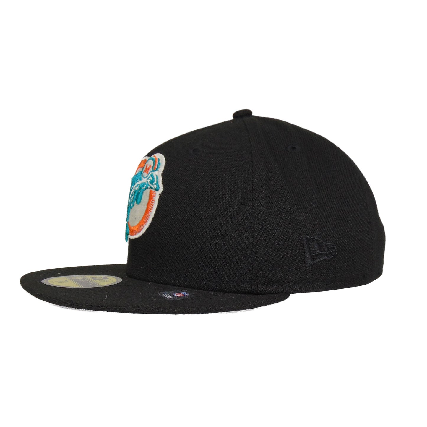 Miami Dolphins Custom New Era 59FIFTY Cap 40th black