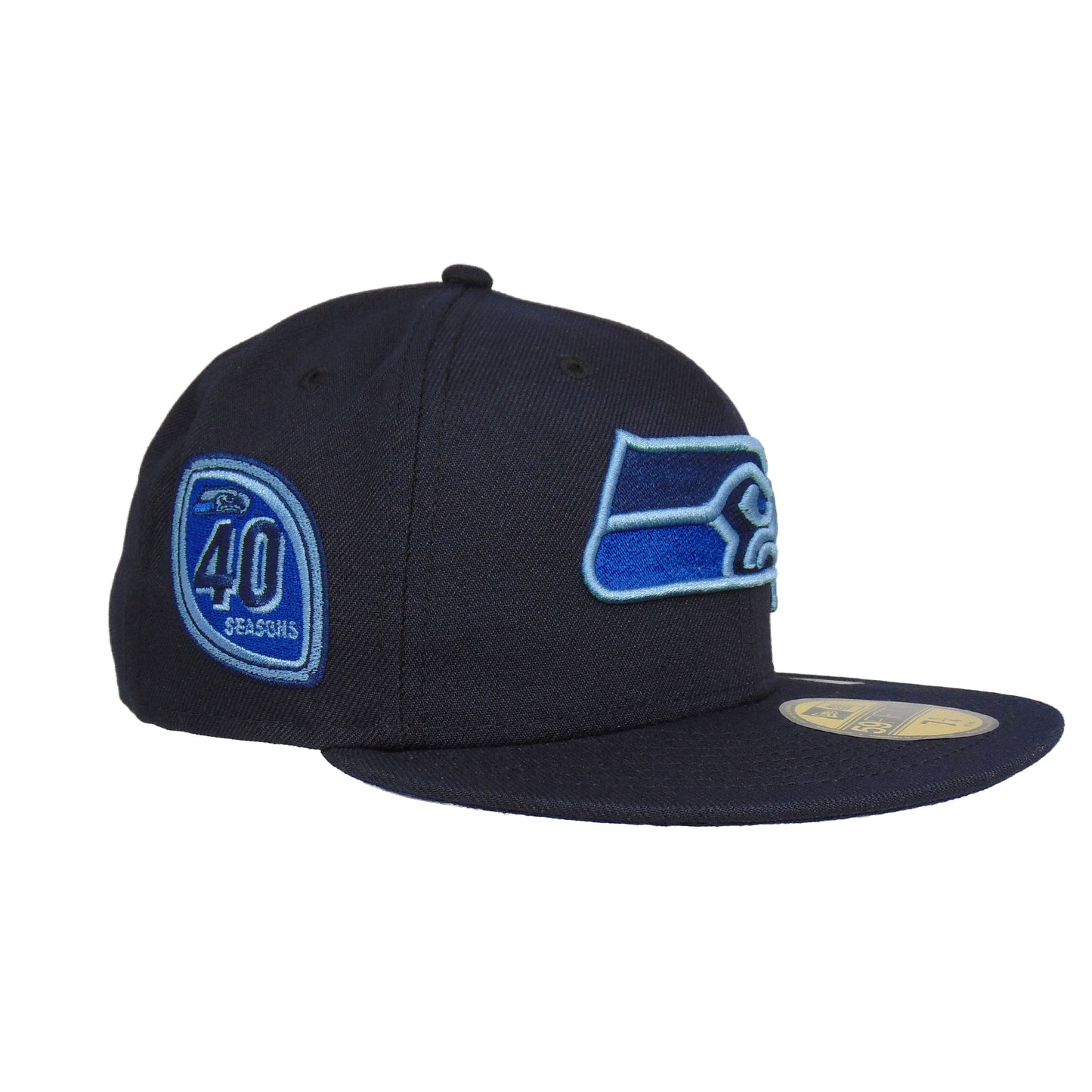 Seattle Seahawks Custom New Era 59FIFTY Cap navy 40th