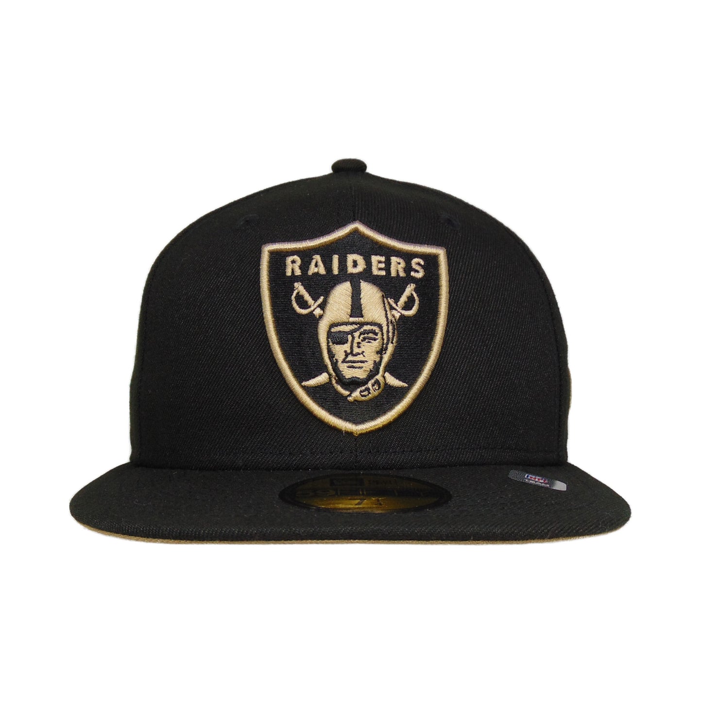 Las Vegas Raiders Custom New Era 59FIFTY Cap Black Khaki