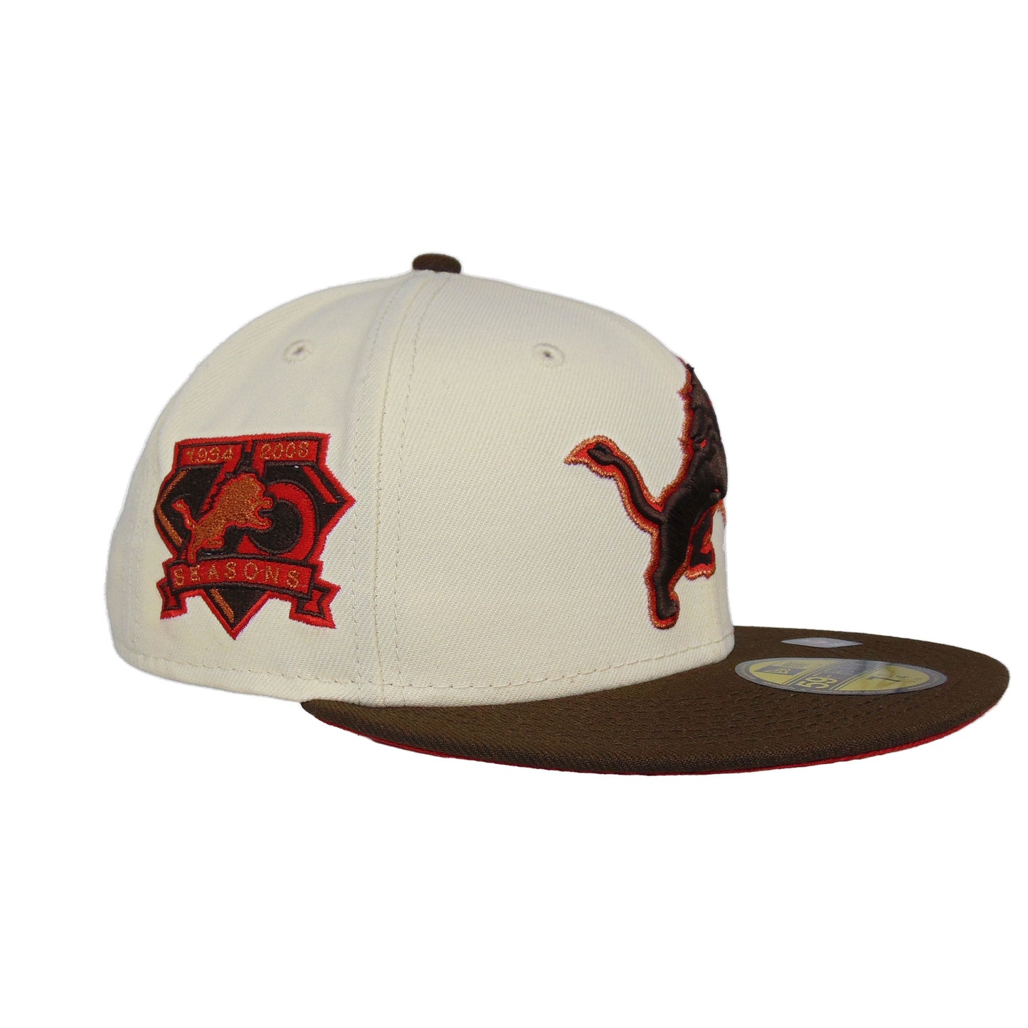 Detroit Lions Custom New Era 59FIFTY Cap Chrome