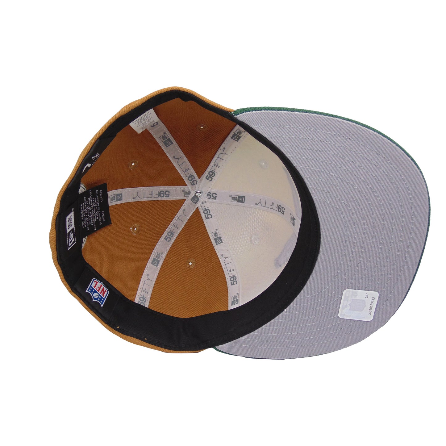 Philadelphia Eagles Custom New Era 59FIFTY Cap Bronze Chrome Green