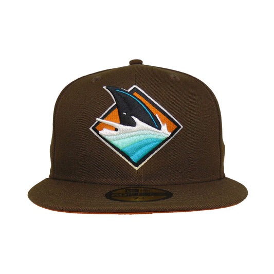 San Jose Sharks Custom New Era 59FIFTY Cap Walnut