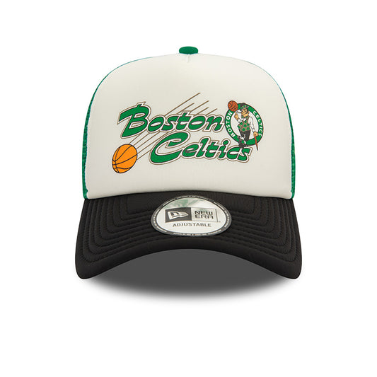 Boston Celtics New Era Trucker Cap Black Kelly White