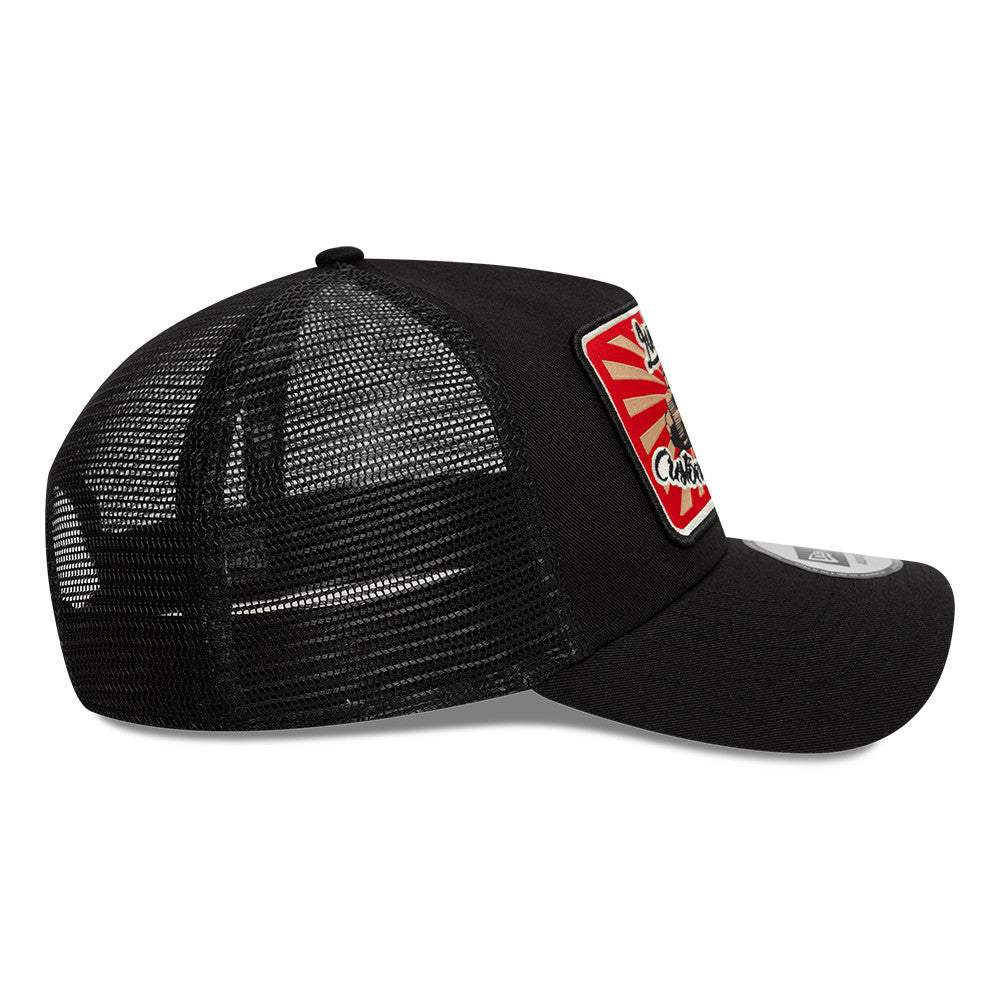 New Era Trucker Cap Adjustable Hot Rod Black