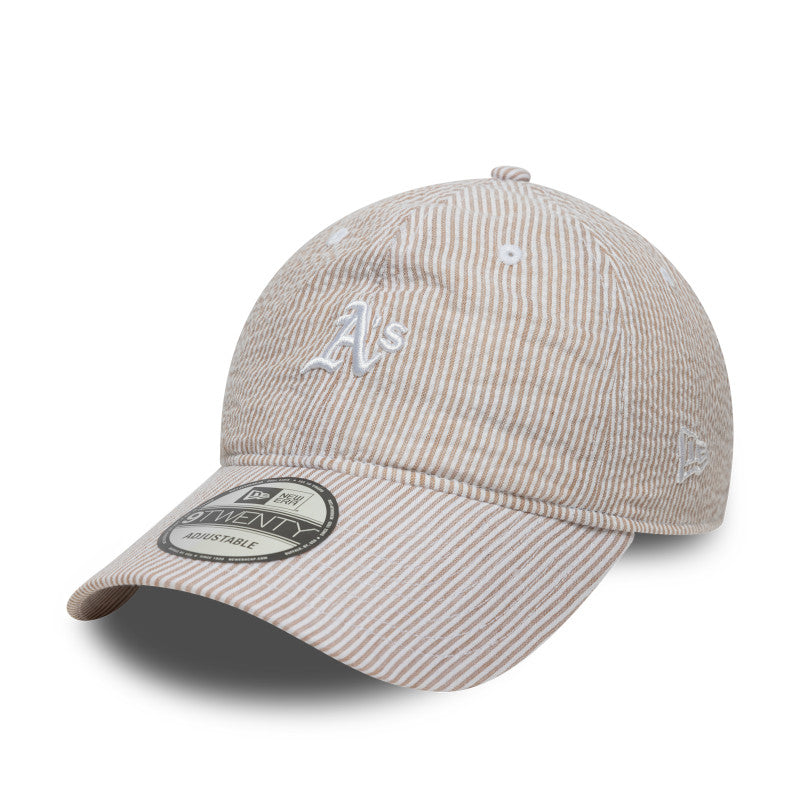 Oakland Athletics 9TWENTY Adjustable New Era Cap Stone Seersucker