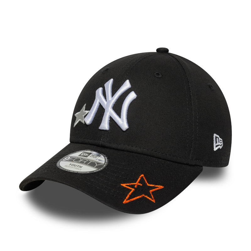 YOUTH New York Yankees New Era 9FORTY Cap adjustable Black Stars