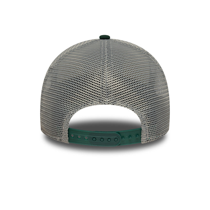 CHILD Teddy Bear New Era Trucker Cap Stone Green