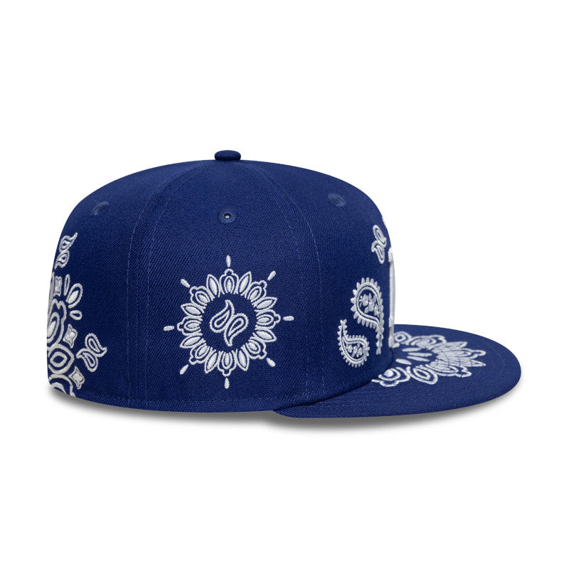 Los Angeles Dodgers Custom New Era Cap Royal Paisley