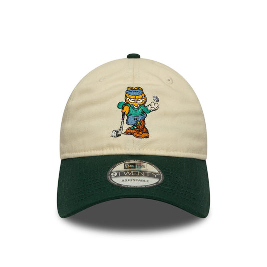 Garfield New Era 9TWENTY Strapback Cap Chrome Dk Green