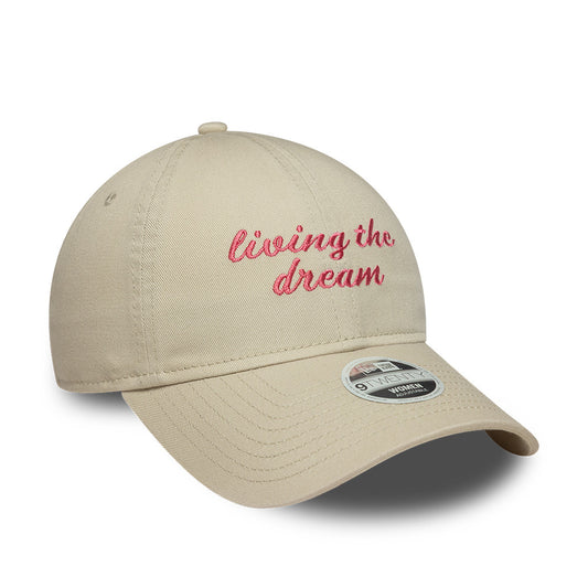 WMNS Beige 9TWENTY New Era Cap living the dream