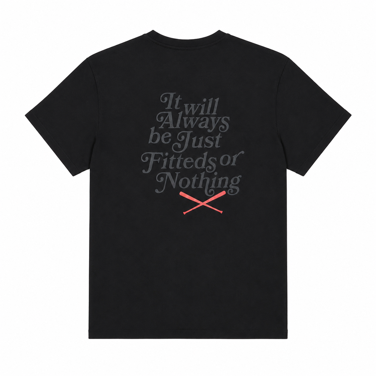 JustFitteds Shirt Black Anthracite Back