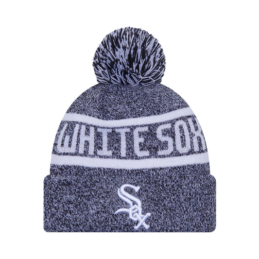 Chicago White Sox New Era Pom Beanie Heather Black