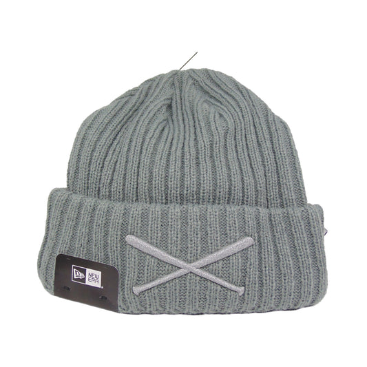 JustFitteds X New Era Rib Cuff Beanie Grey