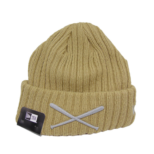JustFitteds X New Era Rib Cuff Beanie Camel