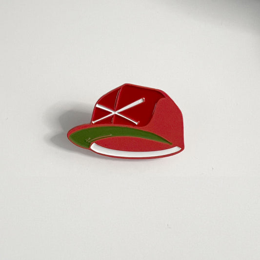JustfFitteds Red Cap Metal Pin