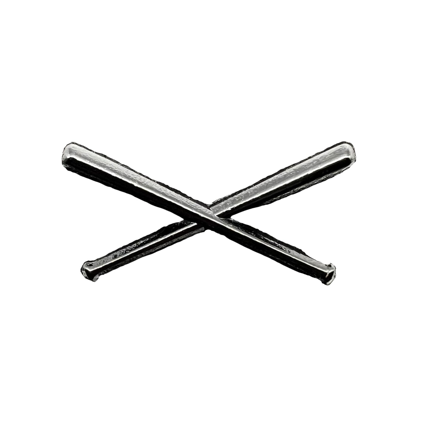 JustfFitteds Crossed Bats Metal Pin black