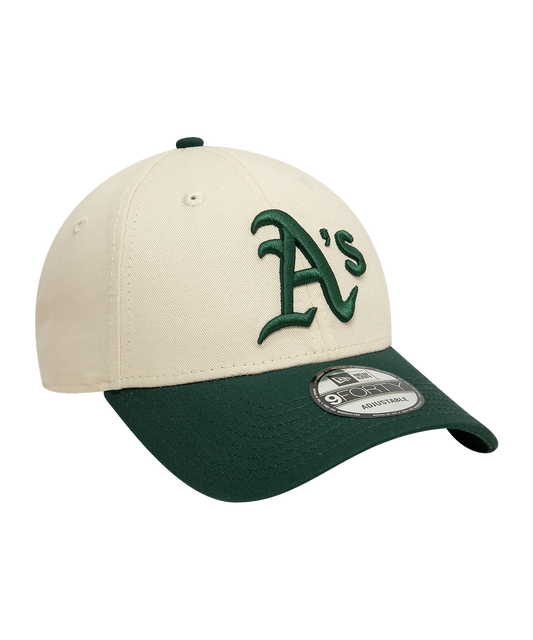 Oakland Athletics 9FORTY Adjustable New Era Cap Chrome Green