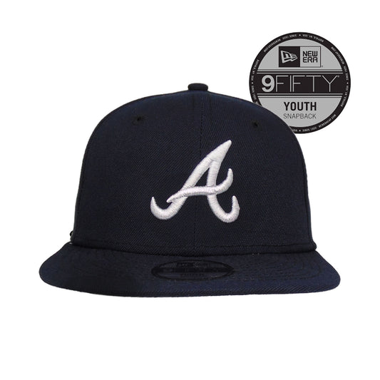 Atlanta Braves Custom New Era 9Fifty YOUTH Snap back Cap Navy