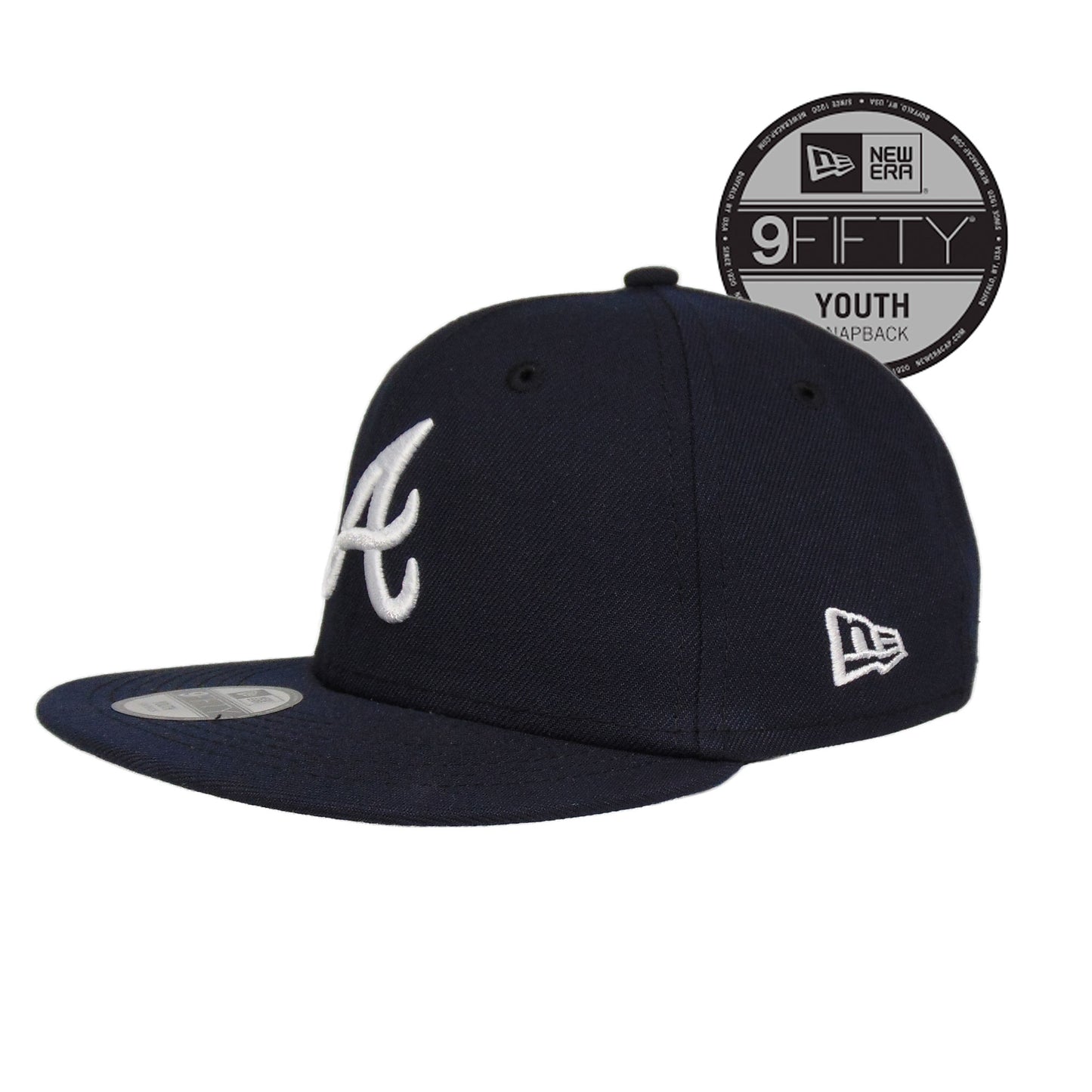 Atlanta Braves Custom New Era 9Fifty YOUTH Snap back Cap Navy