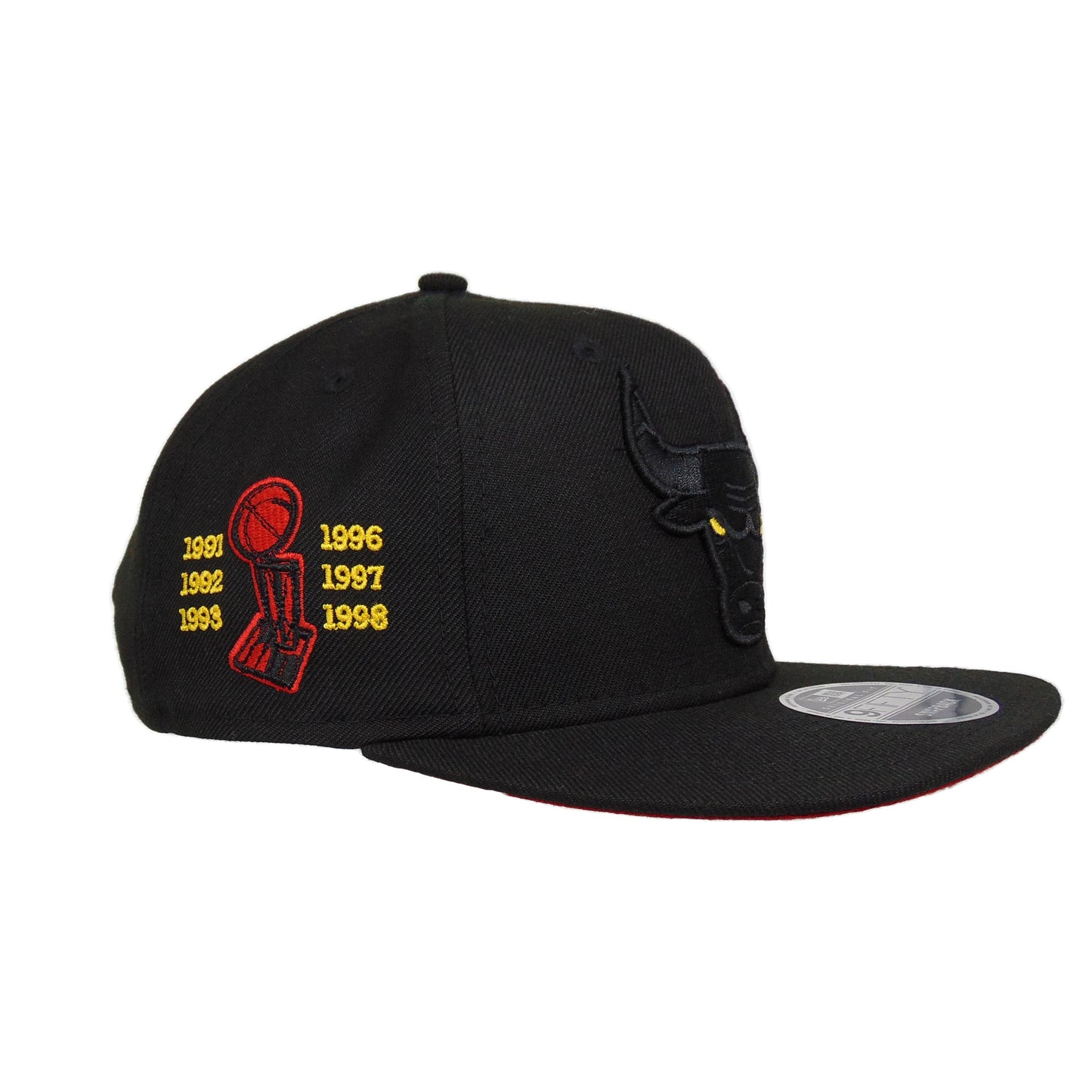 Chicago Bulls Custom Trophy New Era 9FIFTY Snapback Cap Black