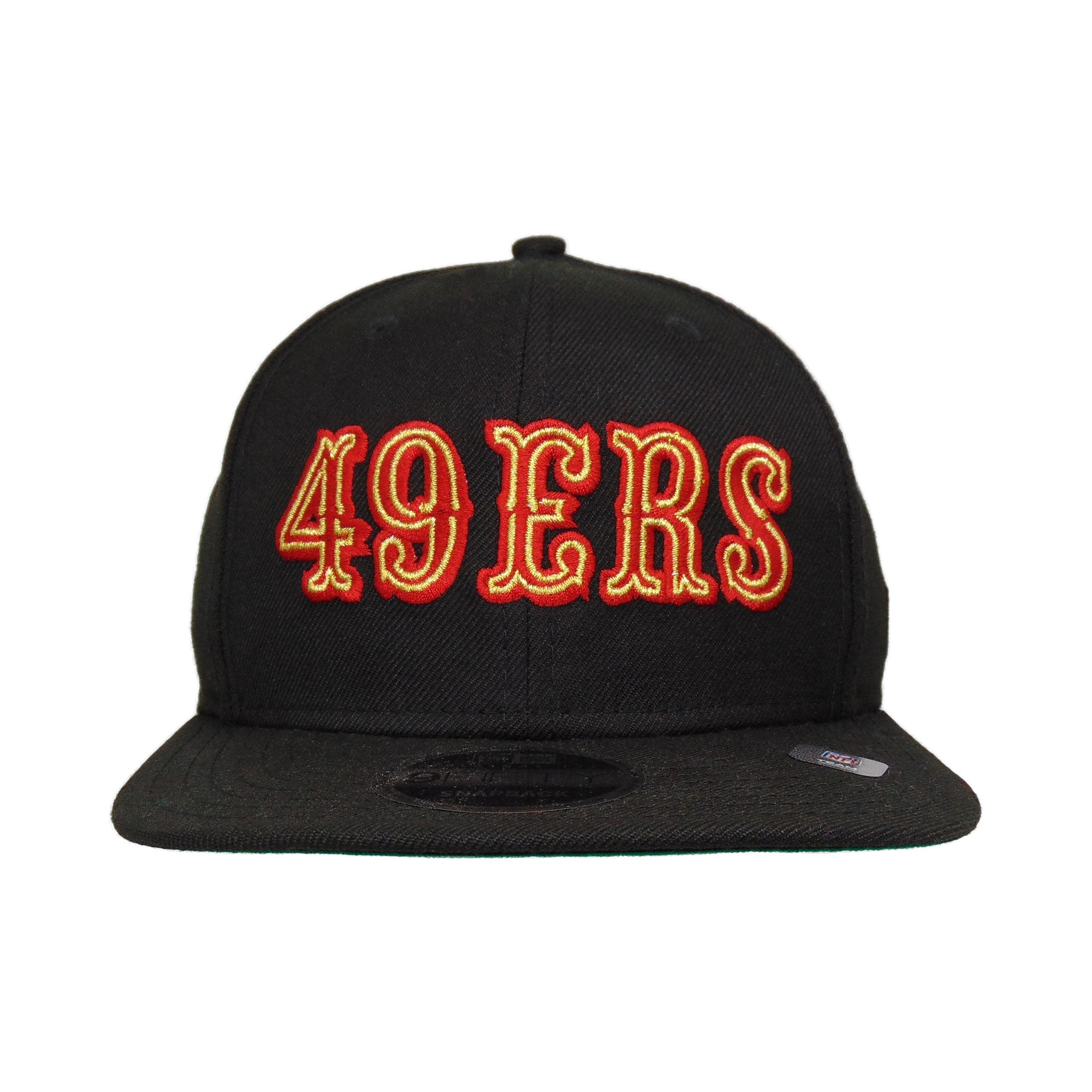 Men's New Era Black San Francisco 49ers Script Original Fit 9FIFTY Snapback  Hat