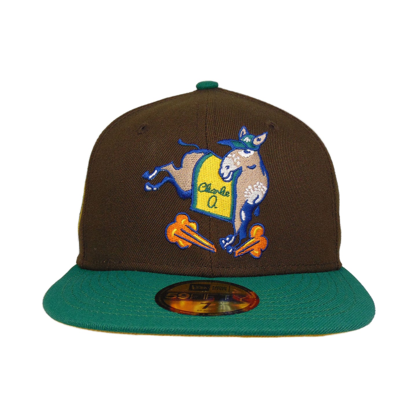 Oakland Athletics Custom New Era 59FIFTY Cap brown green