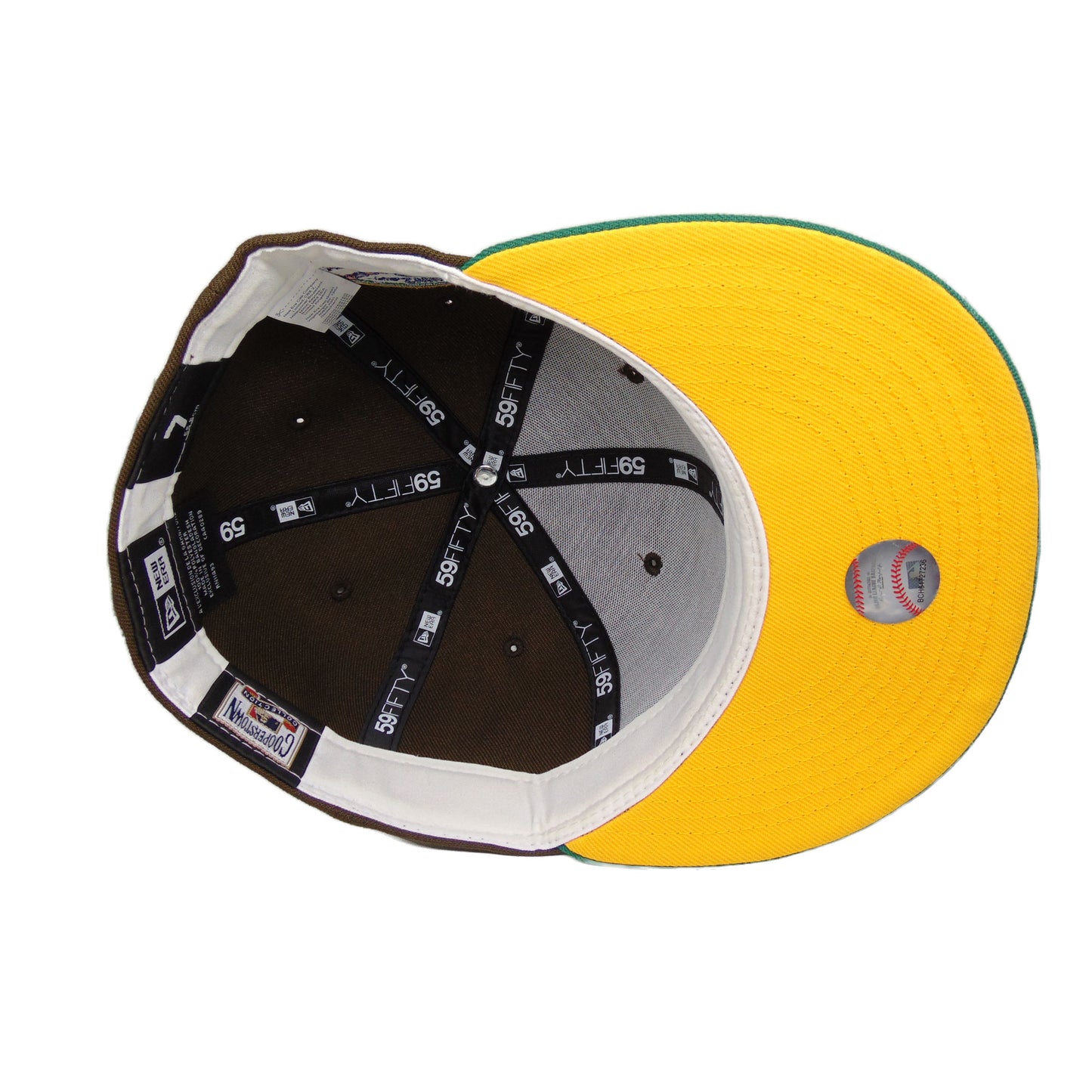 Oakland Athletics Custom New Era 59FIFTY Cap brown green