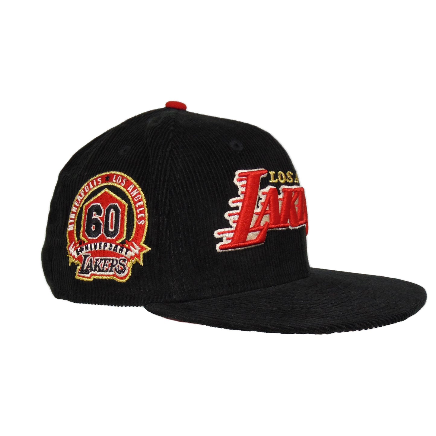 Los Angeles Lakers Custom New Era 59FIFTY Cap Corduroy 60th