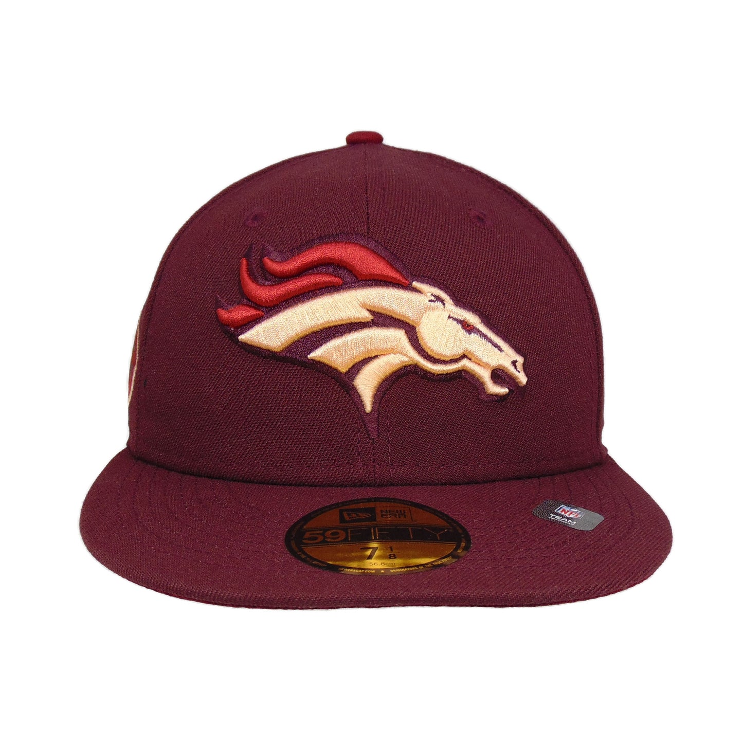 Denver Broncos Jf Custom New Era 59FIFTY Cap Maroon 50th