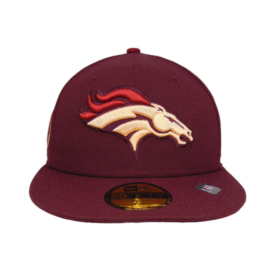 Denver Broncos Jf Custom New Era 59FIFTY Cap Maroon 50th