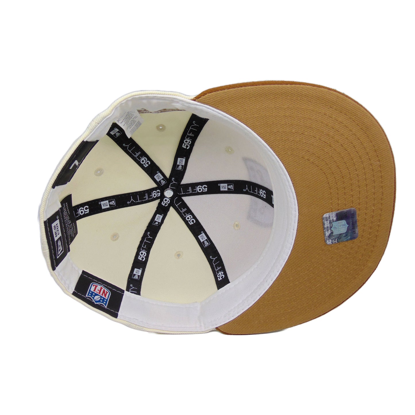 Las Vegas Raiders Custom New Era 59FIFTY Cap Chrome Peanut