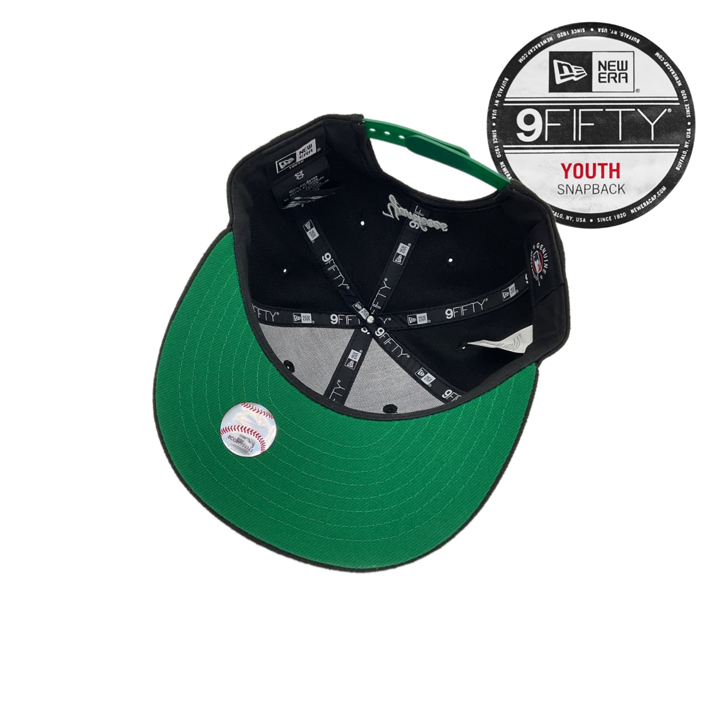 New York Yankees Custom KIDS New Era 9Fifty YOUTH Snap back Cap Black